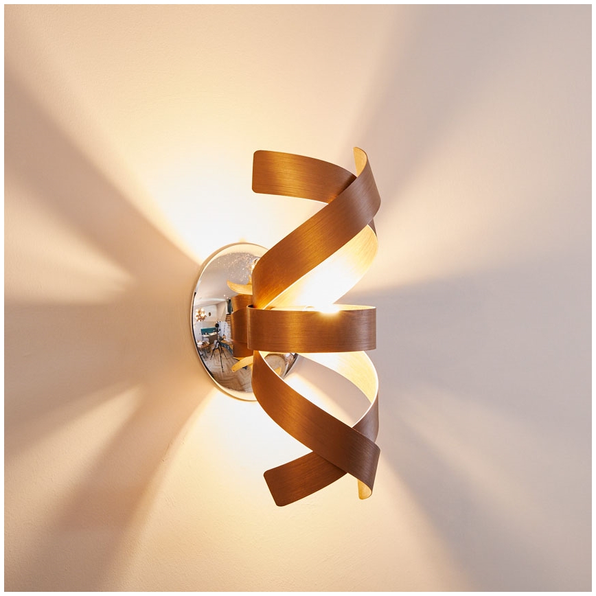 Där Lighting RAW0764 - Applique murale RAWLEY 1xG9/25W/230V cuivrée