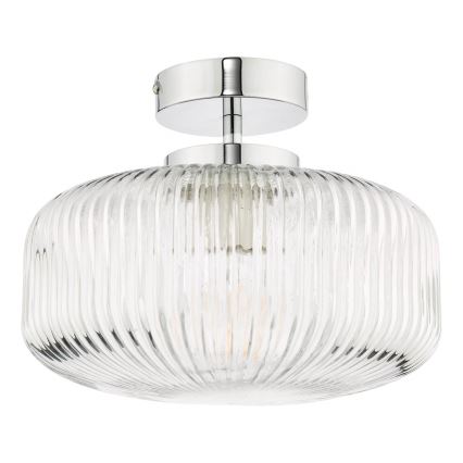 Där Lighting RIV5208 - Plafonnier pour salle de bains RIVA à montage en surface, 1xE27/60W/230V, IP44, chrome brillant