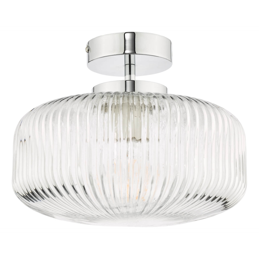 Där Lighting RIV5208 - Plafonnier pour salle de bains RIVA à montage en surface, 1xE27/60W/230V, IP44, chrome brillant