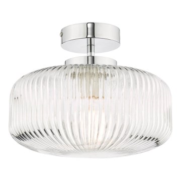 Där Lighting RIV5208 - Plafonnier pour salle de bains RIVA à montage en surface, 1xE27/60W/230V, IP44, chrome brillant