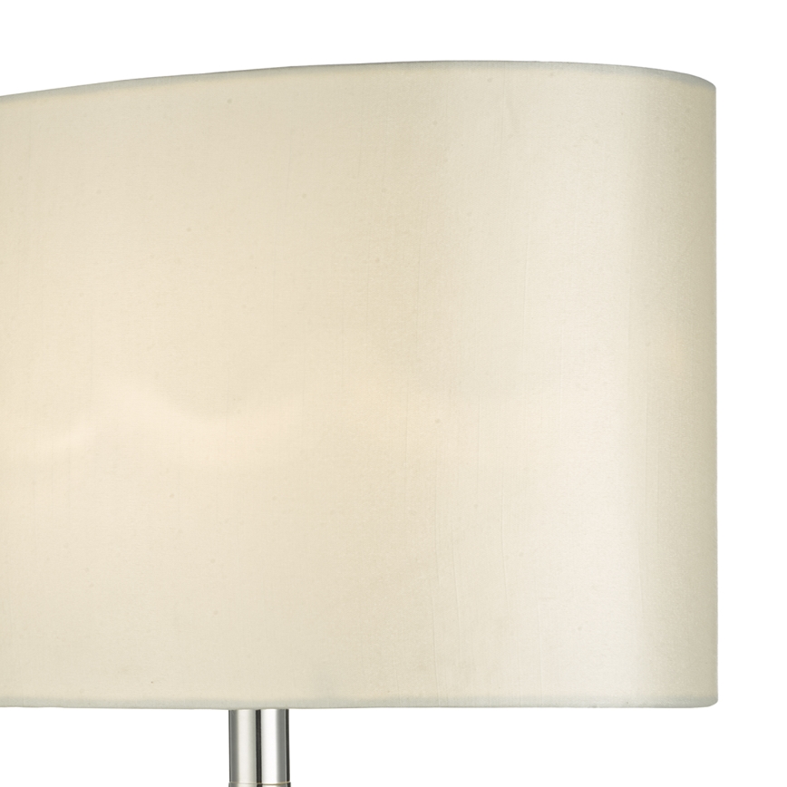 Där Lighting SYR4235 - Lampe de table SYRACUSE 1xE27/60W/230V chrome brillant/crème