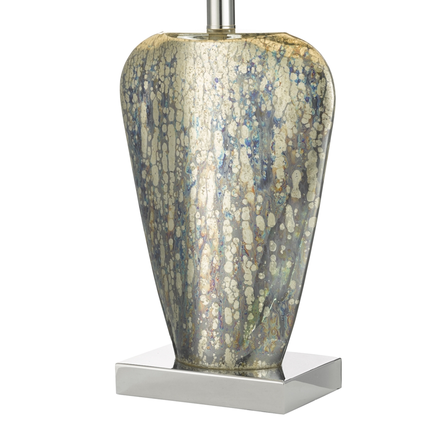 Där Lighting SYR4235 - Lampe de table SYRACUSE 1xE27/60W/230V chrome brillant/crème