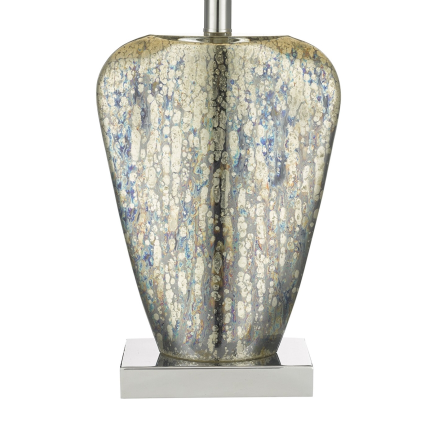 Där Lighting SYR4235 - Lampe de table SYRACUSE 1xE27/60W/230V chrome brillant/crème