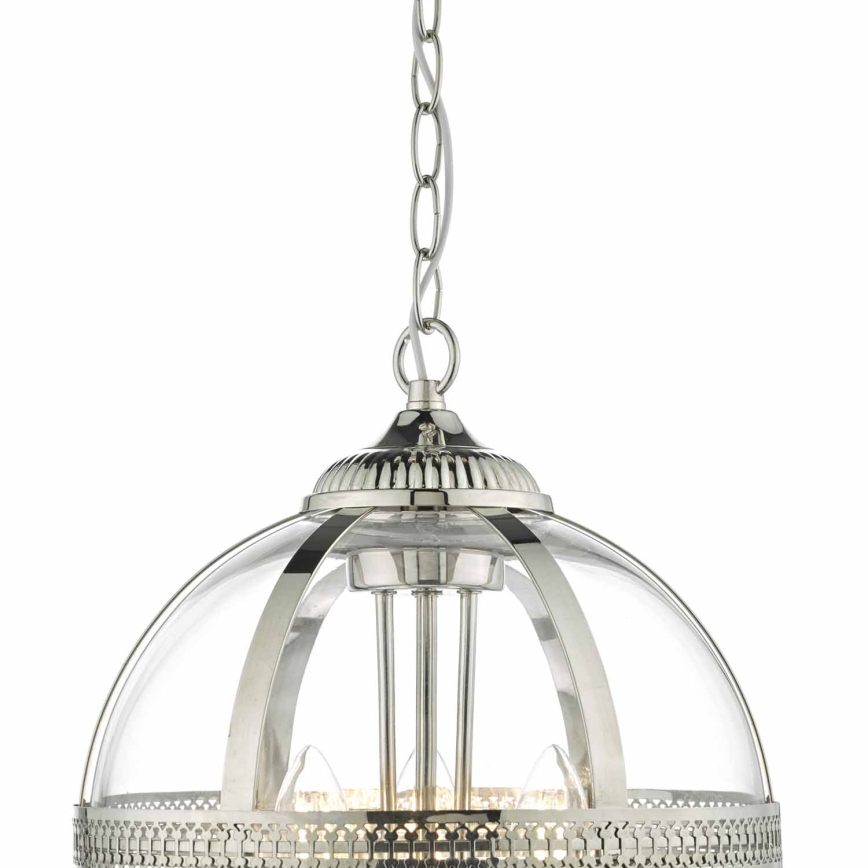 Där Lighting VAN0338 - Lustre VANESSA suspendu par chaîne 3xE14/40W/230V chrome brillant