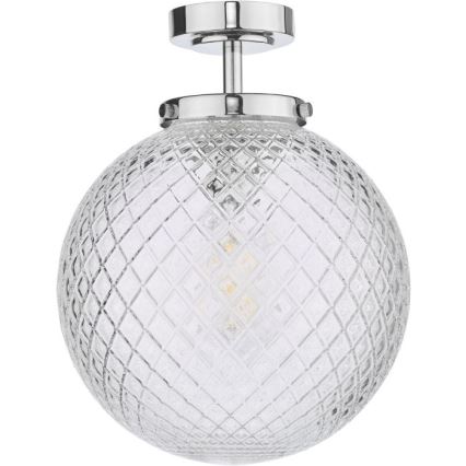 Där Lighting WAY0150 - Plafonnier de salle de bains WAYNE 1xE27/40W/230V IP44 Ø 25 cm chrome brillant