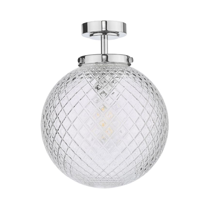 Där Lighting WAY0150 - Plafonnier de salle de bains WAYNE 1xE27/40W/230V IP44 Ø 25 cm chrome brillant