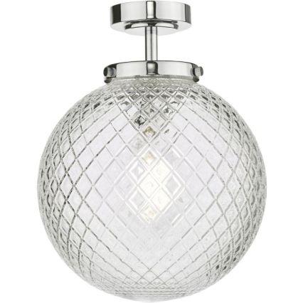 Där Lighting WAY0150 - Plafonnier de salle de bains WAYNE 1xE27/40W/230V IP44 Ø 25 cm chrome brillant