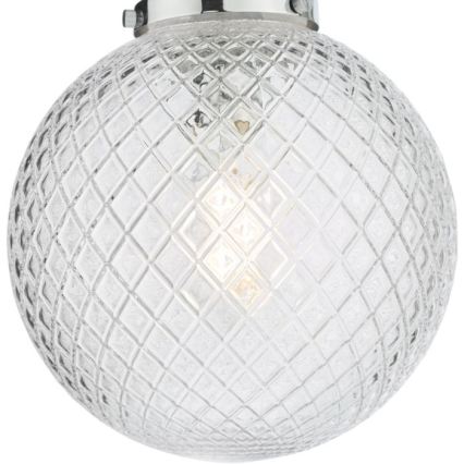 Där Lighting WAY0150 - Plafonnier de salle de bains WAYNE 1xE27/40W/230V IP44 Ø 25 cm chrome brillant