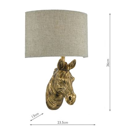 Där Lighting ABB0735 - Applique murale ABBY 1xE14/40W/230V lin/dorée