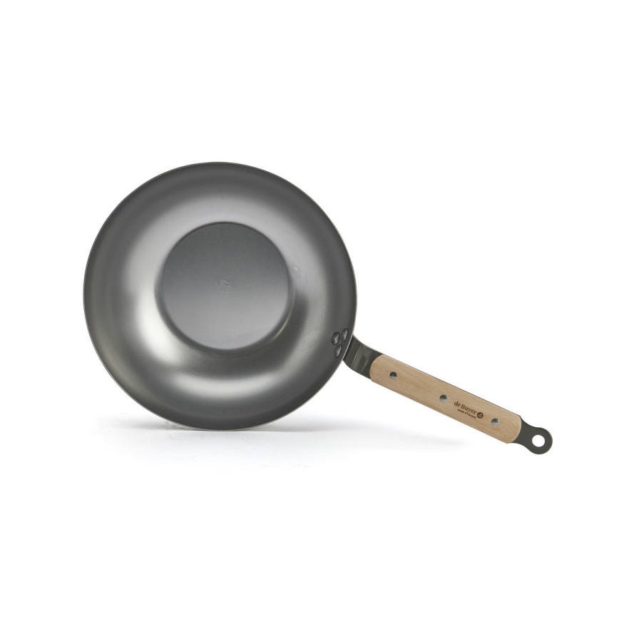 De Buyer 5717.28 - Poêle Wok MINERAL B BOIS 28 cm