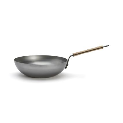 De Buyer 5717.28 - Poêle Wok MINERAL B BOIS 28 cm