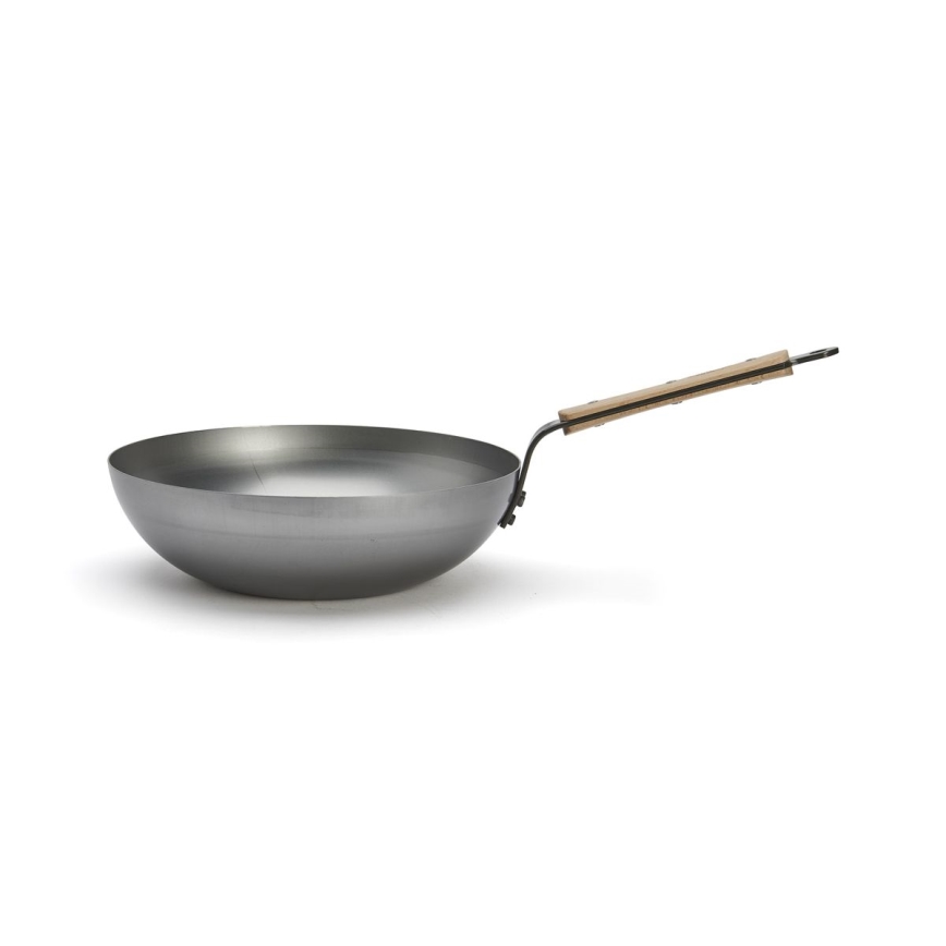 De Buyer 5717.28 - Poêle Wok MINERAL B BOIS 28 cm