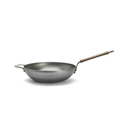 De Buyer 5717.32 - Poêle wok MINERAL B BOIS 32 cm