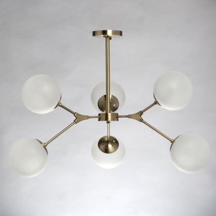 De Markt 306014006 - Lustre sur barre OLIVIA 6xE14/5W/230V
