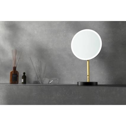 Deante ADI_Z812 - Miroir cosmétique LED rechargeable pour salle de bains SILIA LED/5V 5000 mAh 2700-6500K IP44