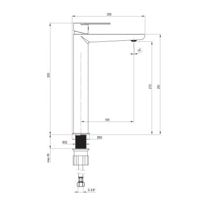 Deante BGA_020K - Mitigeur pour lavabo ALPINIA, chrome brillant