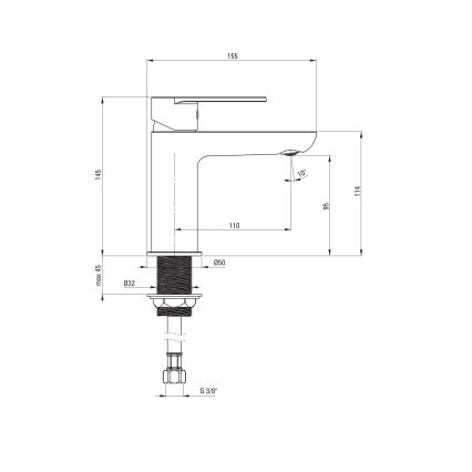 Deante BGA_020M - Mitigeur lavabo ALPINIA, chrome brillant