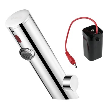 Deante BQR_P29R - Robinet sans contact pour vasque avec régulation de température SENSE 4xAA acier poli