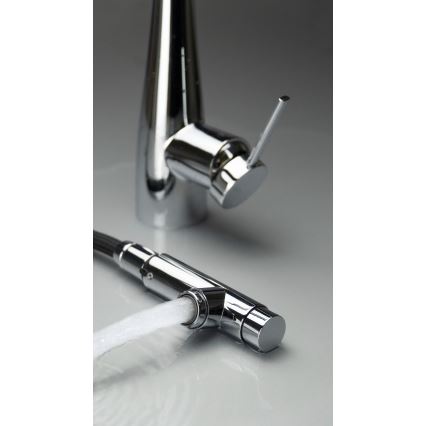 Deante BRE_075M - Robinet d'évier avec douchette extractible ERIDAN chrome brillant