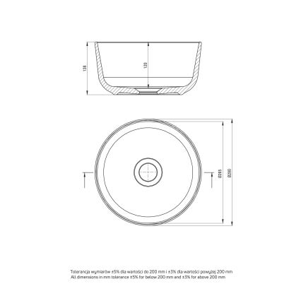 Deante CDJ_6U2S - Vasque à poser JASMIN d. 28 cm céramique/blanc