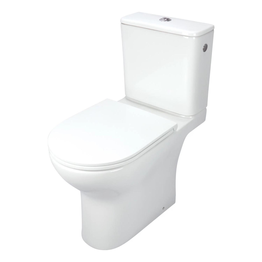 Deante CDJD6RPS - Toilette sur pied avec un abattant JASMIN céramique/blanc