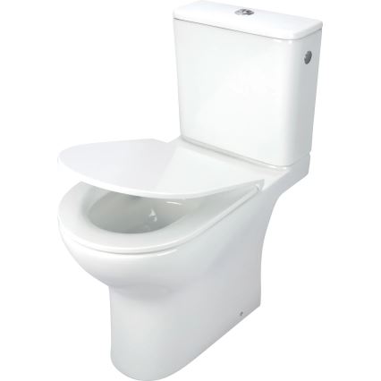 Deante CDJD6RPS - Toilette sur pied avec un abattant JASMIN céramique/blanc