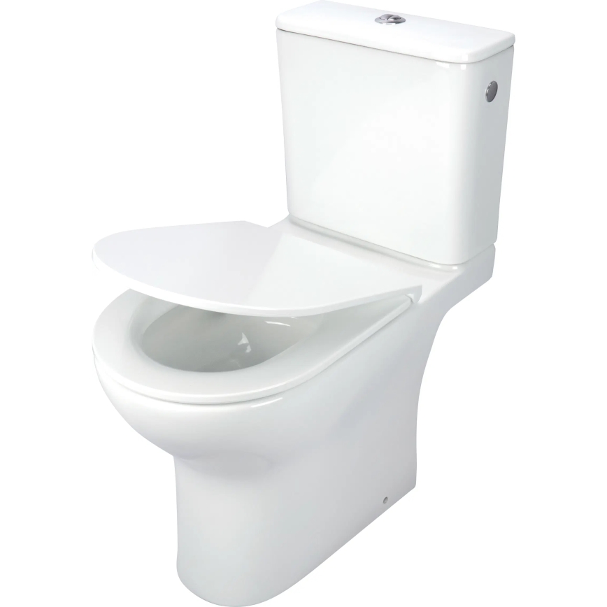 Deante CDJD6RPS - Toilette sur pied avec un abattant JASMIN céramique/blanc