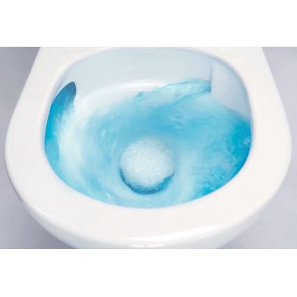 Deante CDJD6RPS - Toilette sur pied avec un abattant JASMIN céramique/blanc
