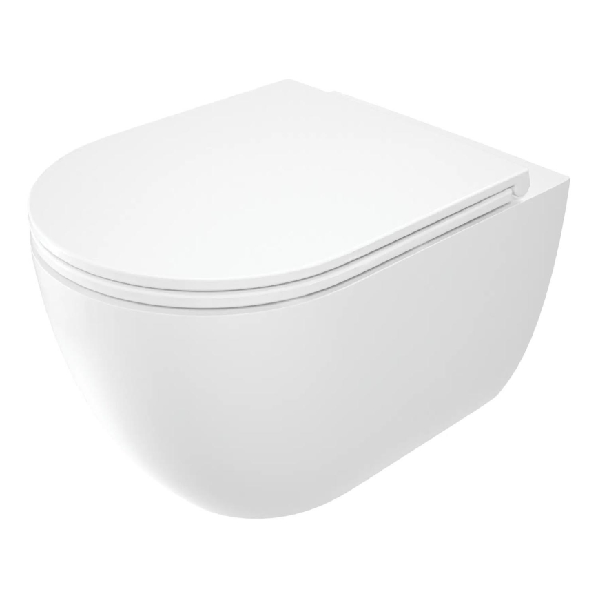 Deante CGRD6ZPW - Toilettes suspendues avec abattant ROUND céramique/blanc
