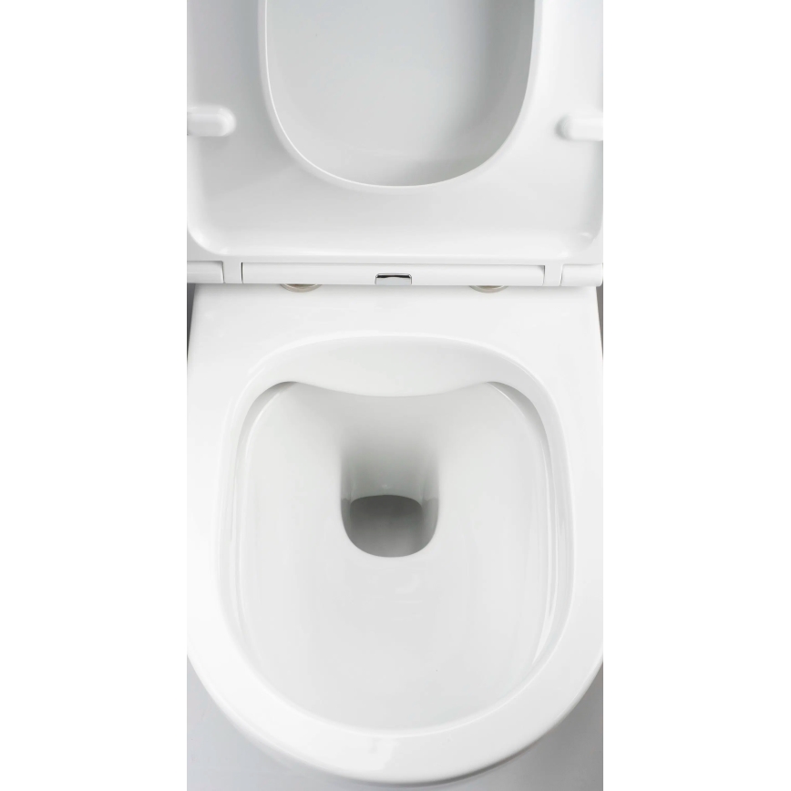 Deante CGRD6ZPW - Toilettes suspendues avec abattant ROUND céramique/blanc