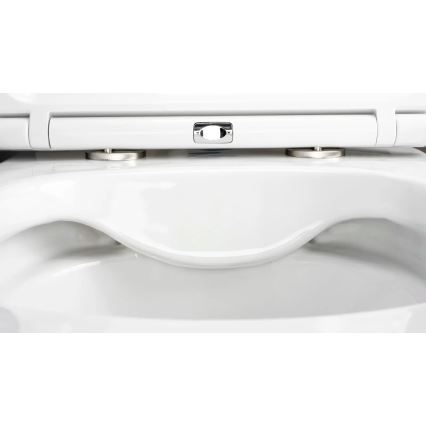 Deante CGRD6ZPW - Toilettes suspendues avec abattant ROUND céramique/blanc