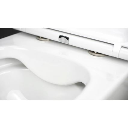 Deante CGRD6ZPW - Toilettes suspendues avec abattant ROUND céramique/blanc