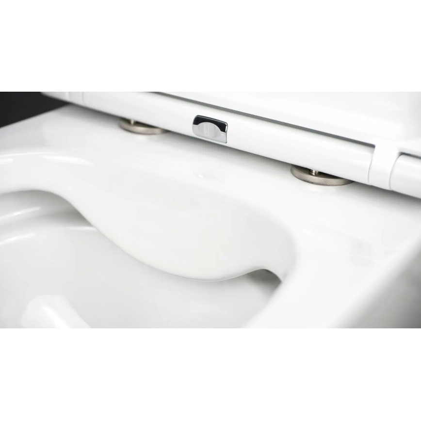 Deante CGRD6ZPW - Toilettes suspendues avec abattant ROUND céramique/blanc