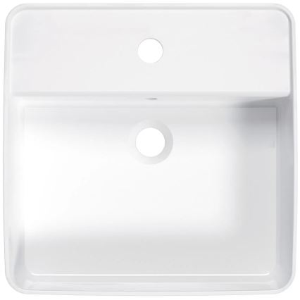 Deante CGS_6U4B - Vasque à poser avec un trou pour robinet SQUARE 42x42 cm céramique/blanc