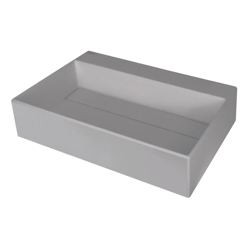 Deante CQR_SU6M - Vasque à poser CORREO 40x60cm granit/gris métallisé