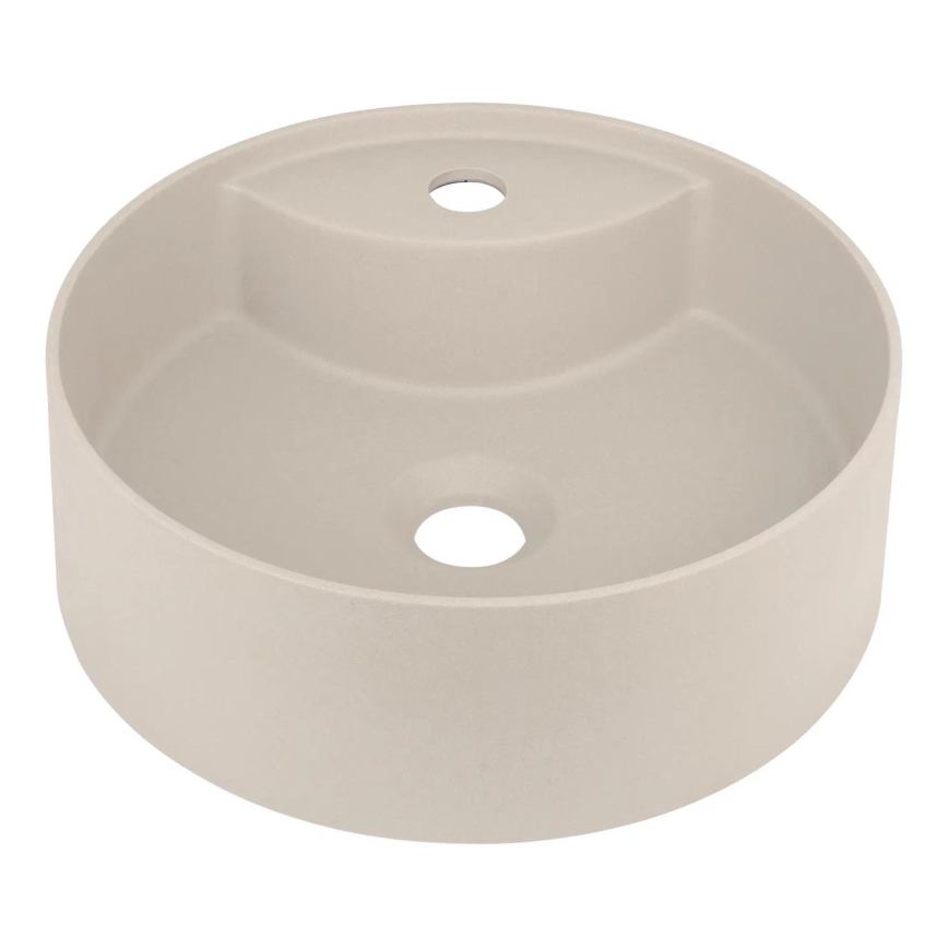 Deante CQS_5U4B - Vasque à poser avec orifice pour le robinet SILIA d. 36 cm granit/beige