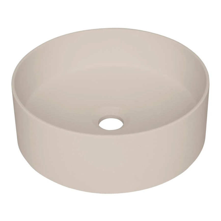 Deante CQS_5U4S - Lavabo à poser SILIA Ø 36 cm granit/beige