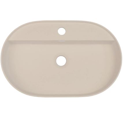 Deante CQS_5U6B - Lavabo à poser avec trou pour robinet SILIA 35x55 cm granit/beige
