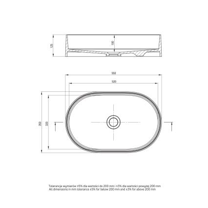 Deante CQS_5U6S - Lavabo à poser SILIA 35x55 cm granit/beige