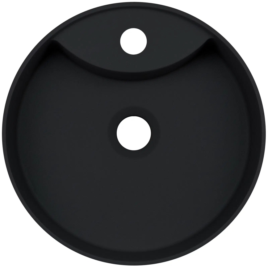 Deante CQS_NU4B - Vasque à poser SILIA avec percement pour robinet Ø 36 cm granite/noir