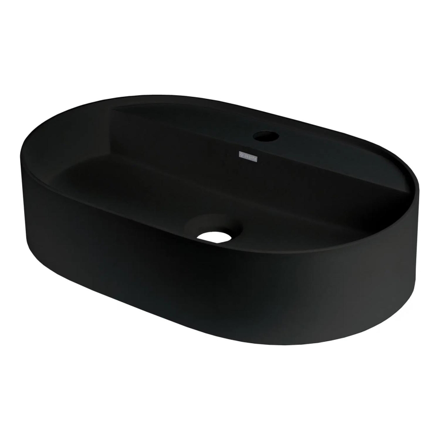 Deante CQS_NU6B - Vasque à poser prépercée pour robinet SILIA 35x55 cm granit/noir