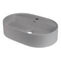 Deante CQS_SU6B - Lavabo à poser avec perçage pour mitigeur SILIA 35x55cm granit/gris métallisé