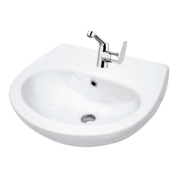 Deante - Lavabo suspendu JASMIN 45,7x36,4 + mitigeur pour lavabo LEMON