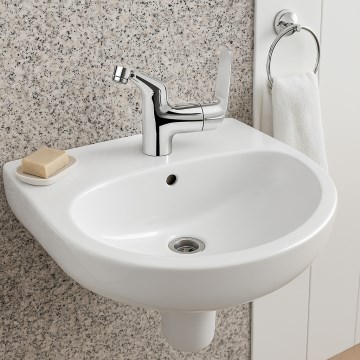 Deante - Lavabo suspendu JASMIN 45,7x36,4 + mitigeur pour lavabo LEMON
