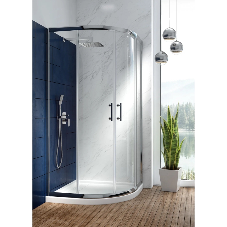 Deante NAC_09LP - Ensemble de douche avec mitigeur encastré ALPINIA chrome brillant