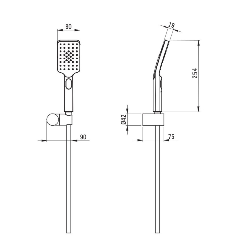 Deante NGA_041K - Ensemble de douche ALPINIA en chrome brillant