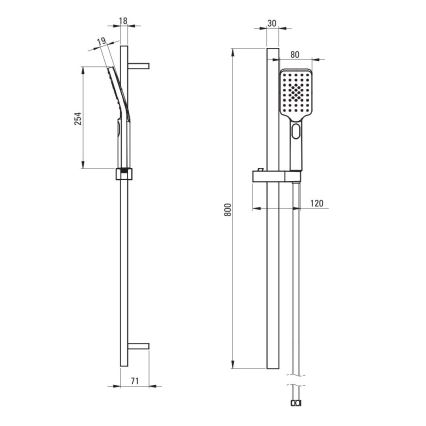 Deante NGA_052K - Kit de douche ALPINIA chromé brillant