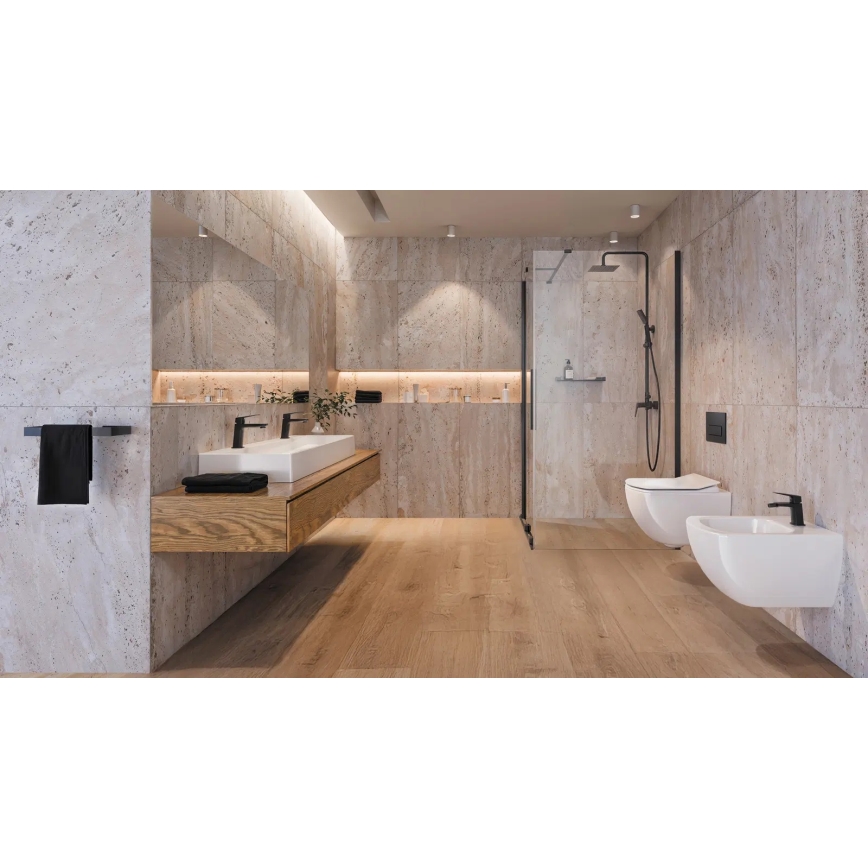 Deante NQL_N4XM - Ensemble de douche avec mitigeur BLUR, noir
