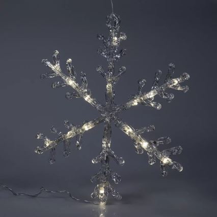 Décoration de fenêtre LED de Noël 16xLED/3xAA blanc chaud