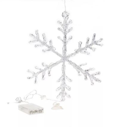 Décoration de fenêtre LED de Noël 16xLED/3xAA blanc chaud